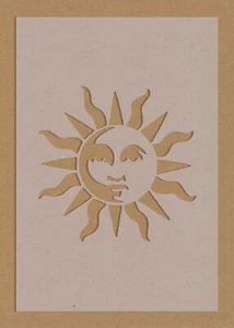 Sun and Moon Face Silhouette Stencil Crafting Art Decor - Picture 1 of 1