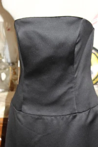 Amsale black satin bridesmaids evening formal long prom dress 10 - Picture 1 of 4