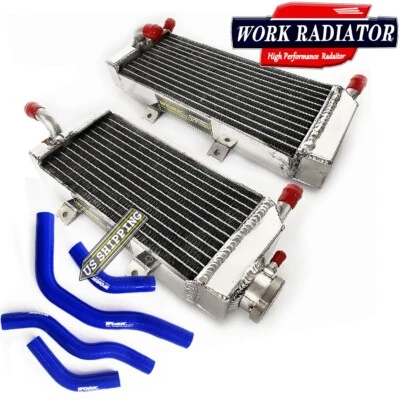 Aluminum Radiator&Blue Hose for 2005-2016 2006 2007 2008 Honda CRF450X CRF450 X - Image 1 of 4