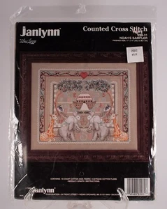 Janlynn Counted Cross Stitch Kit Noah's Sampler 89-31 NIP 1993 - Picture 1 of 6