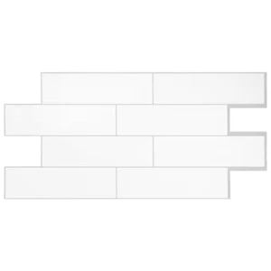 Piastrelle Smart Oslo bianche 22,56"x10,88" vinile peel & stick piastrelle 2,80 mq confezione da 2 piedi - Foto 1 di 2