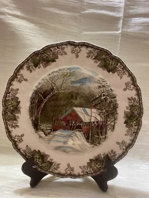 “The Covered Bridge”约翰逊兄弟餐盘友好村庄 10.5 英格兰 — 第 1/2 张图片