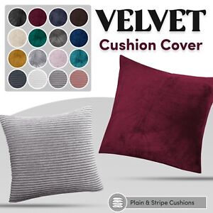 18"X18" Velvet Soft Large Cushion Cover Pack of 2 4 Pillow Case Sofa Home Décor