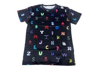 NWT ALPHABET LORE All-Over Graphic Print T-Shirt Crewneck Youth Large YouTube - Picture 1 of 5