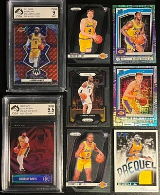 NBA LA Lakers Stars, Rookies, Gradedx2, Patch, Lebron James Ant Davis, James Jr - Image 1 of 2