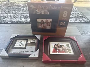 Digital 8" Picture Photo Frame W/ Two NIB Frames Great Christmas Gift Present - Picture 1 of 11