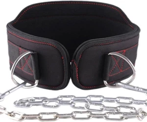 Heavy Duty Dip Belt with Chain Pull-Ups – Premium Weighted Belt Weightlifting, - Picture 1 of 7