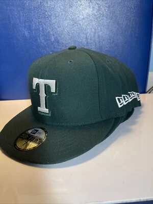 Gorra ajustada Texas Rangers talla 7 verde New Era Seager Beltre Langford 59Fifty Foto 1 de 4