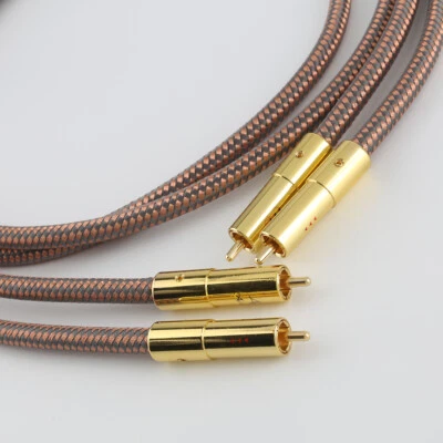 Pair Accuphase 40th Anniversary Edition OCC RCA Interconnect HiFi Signal Cable - Image 1 of 4