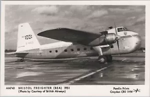 BEA BRITISH EUROPEAN AIRWAYS BRISTOL 170 FREIGHTER REAL PHOTO POSTCARD RPPC - Picture 1 of 2