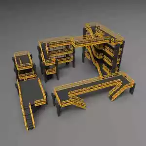 Hangar model miniature gallery bridge scene shelf stair kit - Picture 1 of 13