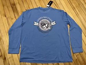 Chemistry Apres Ski Club XL Long Sleeve Baby Blue On Top Of The Mountain Vintage - Picture 1 of 6