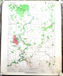 Winamac Indiana 1962 USGS 7.5 Minute Topographic Map 1:24,000 Pulaski Co. Topo - Picture 1 of 3