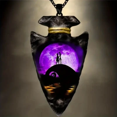 圣诞夜惊魂 Jack Skellington 箭头项链珠宝吊坠 — 第 1/4 张图片