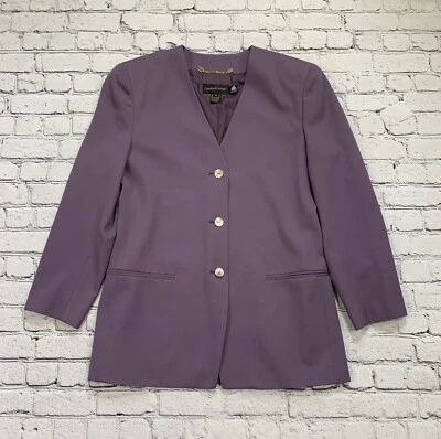 Blazer Classiques Entier púrpura 100 % lana pura para mujer M, profesional y elegante Foto 1 de 4