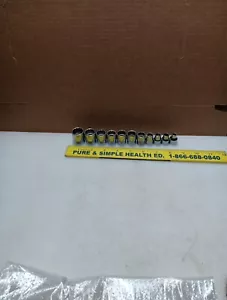 snap on socket set SAE 3/8 Drive 12point Used 11pc - Foto 1 di 13