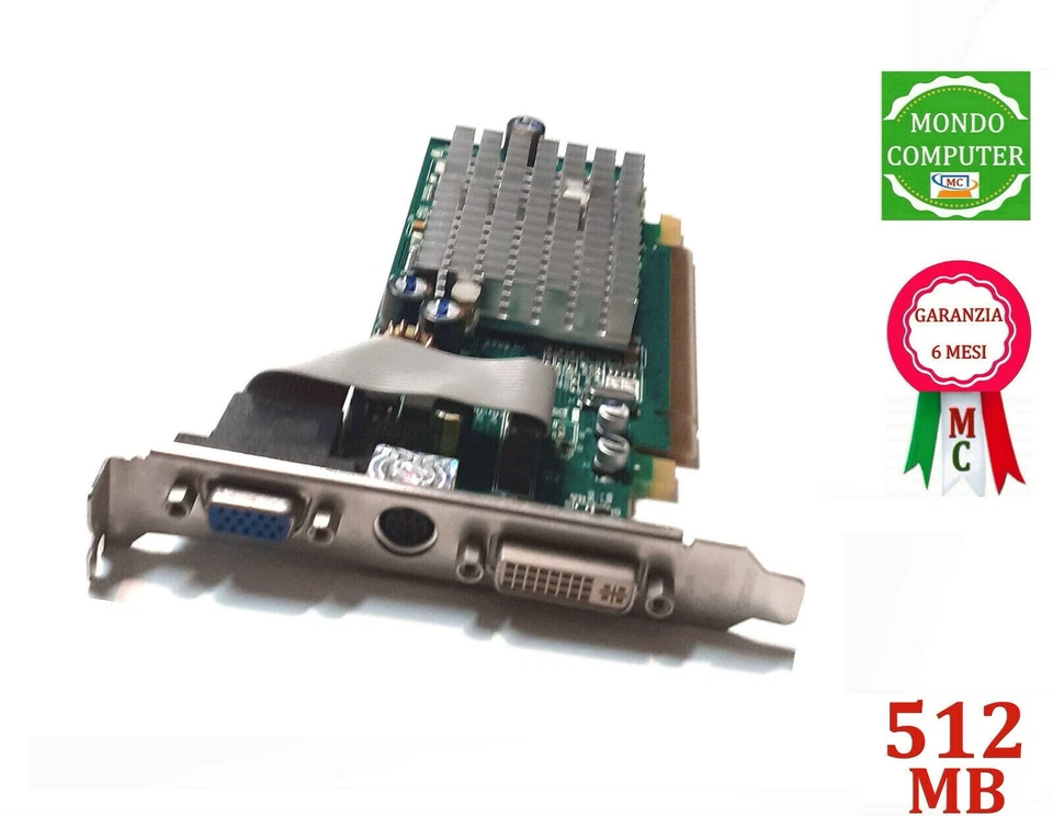 SCHEDA GRAFICA PCI EXPRESS   ATI RADEON  X300 SE   512MB HM - Immagine 1 di 1