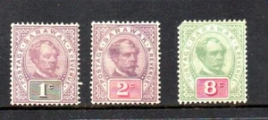 Sarawak Briefmarken - Scott #'s 8, 9, 14 - unbenutzt (einige Fehler) - Bild 1 von 1