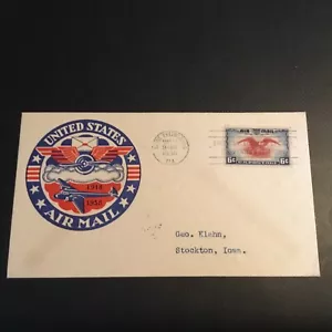 FDC 1938 #C23-49 STAEHLE UNITED STATES AIR MAIL 1918-1938. Cachet 6 Stamp - Picture 1 of 2