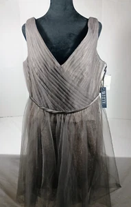 Vera Wang White Charcoal bridesmaid dress sleeveless dress RP 189.95 sz 16 - Picture 1 of 6