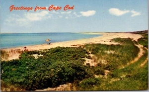 Greetings from CAPE COD Massachusetts MA Postcard - Foto 1 di 2