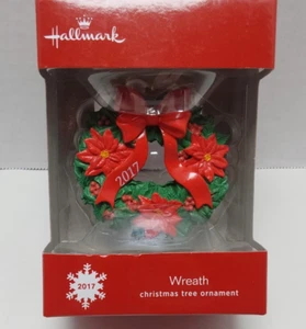 Adorno de árbol de Navidad Hallmark Wreath 2017 - NUEVO - Imagen 1 de 4