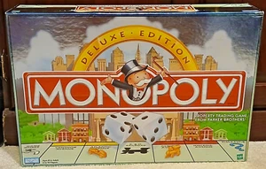 VINTAGE Monopoly Deluxe Edition COMPLETO Parker Brothers 1998 con 12 gettoni dorati - Foto 1 di 10