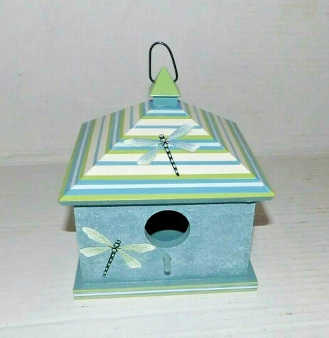 Garden Retreat Collection by Kathy Hatch Wood/Glass Birdhouse Popular Garden.NIB Cover