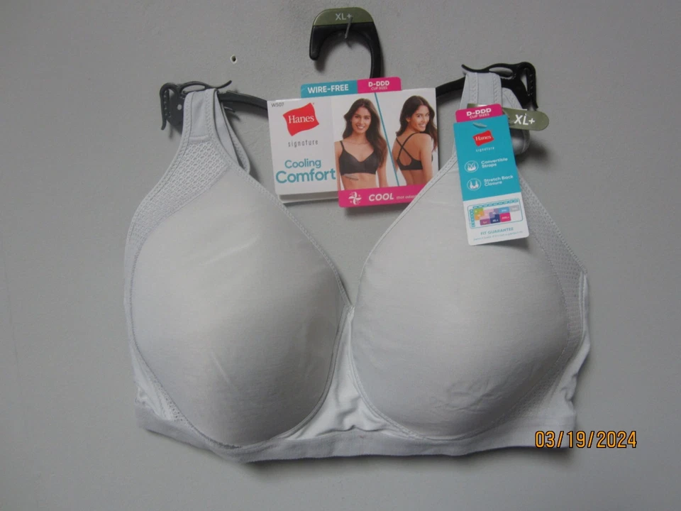 WOMEN'S SIZE XL PLUS HANES SIGNATURE COOLING COMFORT WIRELESS T-SHIRT BRA
