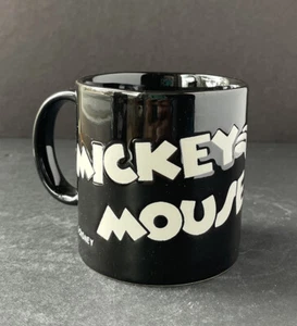 Vintage mit Box - Disney Mickey Mouse schwarz weiß 12 Unzen Kaffee Tee Becher Tasse  - Bild 1 von 11