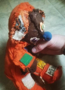 Original JUSTIN AERNI 2014 PLUSH SCULPTURE dog dark art : "RAWDOG" - Picture 1 of 3