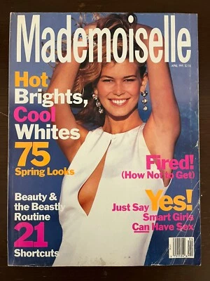 Vintage MADEMOISELLE Magazine | CLAUDIA SCHIFFER | 1991 April Foto 1 de 2