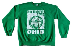 Ohio The Buckeye State Great Seal grünes Sweatshirt Herren Large - Bild 1 von 7