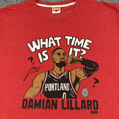 Homage NBA Damian Lillard XXL T Shirt Red Portland Trail Blazers - Image 1 of 4