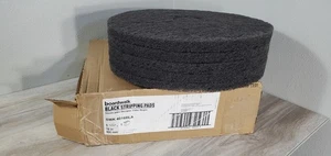 Boardwalk Black Stripping Pads 16" BWK 4016BLA **5 COUNT** - Picture 1 of 3