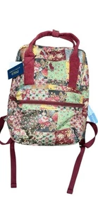Mochila POLO RALPH LAUREN Patchwork Acolchada Big Pony Burnt Russet Floral Nueva con Etiquetas - Imagen 1 de 15