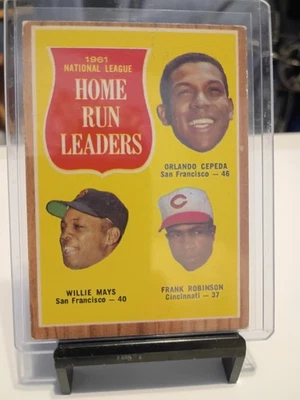 1962 Topps N.L Home Run Leaders 1961 Willie Mays-Frank Robinson #54 - Image 1 of 2