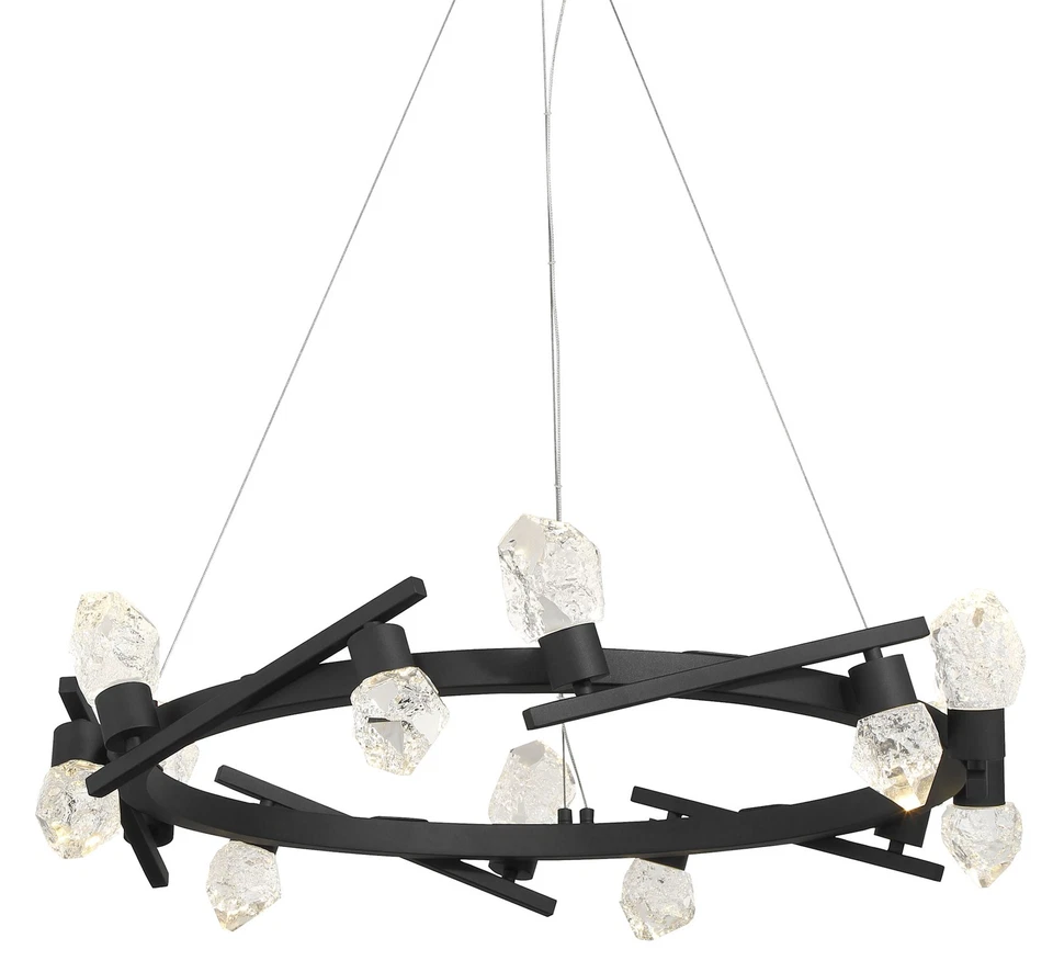 Kovacs P1537-L Kosmyc 12 luces 33"W LED anillo araña - negro Foto 1 de 4