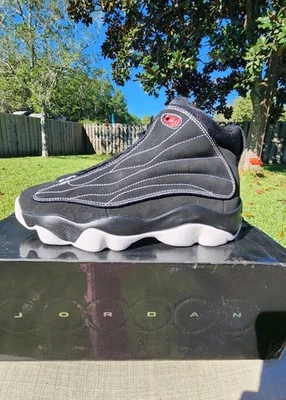 ZAPATILLAS Jordan Pro Fuertes Negras/Rojas Universitarias Blancas HOMBRE Talla 6.5 Para Mujer 8 Foto 1 de 4