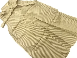43976# JAPANESE KIMONO / MENS UMANORI HAKAMA (PANTS TYPE) / SILK / WOVEN STRIPE - Picture 1 of 1