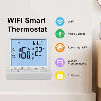 Smart WiFi Thermostat Room Floor/Wall Heating Digital Temperature Controller US - Image 1 of 4