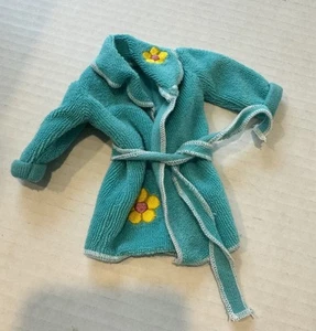 Vintage 1999 Barbie Doll Clothes Teen Skipper Robe Pajama Fun Blue Bath Robe b7 - Picture 1 of 5