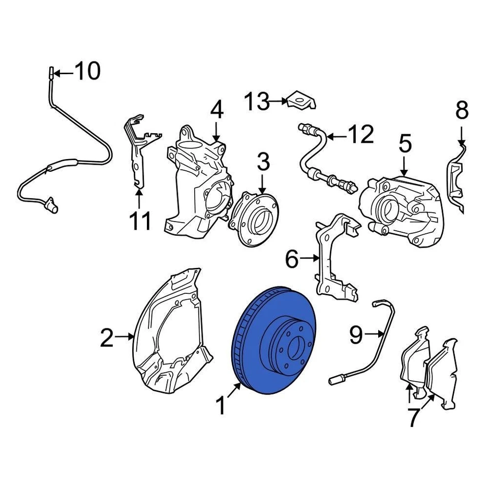 For BMW 550i 2006-2010 BMW 34116763824 Front Disc Brake Rotor Foto 1 de 2