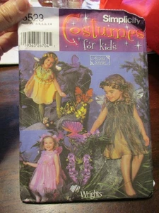 Patrón de costura simplicidad 5523 disfraz de hadas alas vestido niño talla (3 a 8) - Imagen 1 de 3