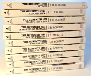The Gunsmith Series - JR Roberts Lot of 10 Western Paperbacks Vols. #230-239 - Picture 1 of 10
