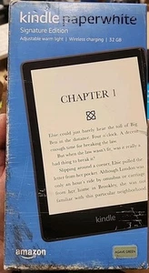 Amazon Kindle Paperwhite 32GB Signature Edition Agave Green RARE Bundle DMG Box - Picture 1 of 1