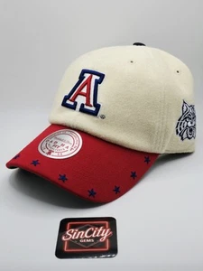 Mitchell & Ness NCAA Arizona Wildcats Dune Dad Hat Terry Cloth Adjustable Cap - Picture 1 of 7
