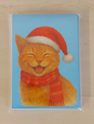 Celia Hammond Animal Trust Charity Christmas Cards Pack of 10 Ginger Cat