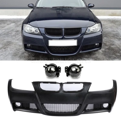 Front Bumper Cover W/O Sensor Fit M-Tech Style For BMW 3Series E90 E91 2006-2008 Foto 1 de 4
