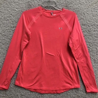 Camisa Under Armour Mujer Grande Rosa ColdGear Ajustada Manga Larga Capa Base L Foto 1 de 4
